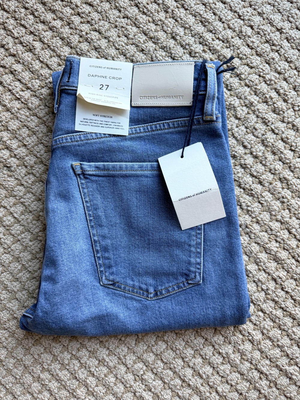 Citizens of Humanity Daphne Crop Jeans - Medium Blue